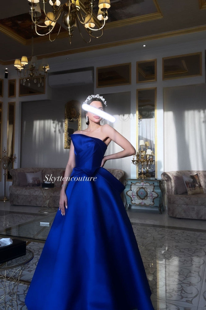 Royal blue evening dress is a symbol of elegance, femininity and sophistication