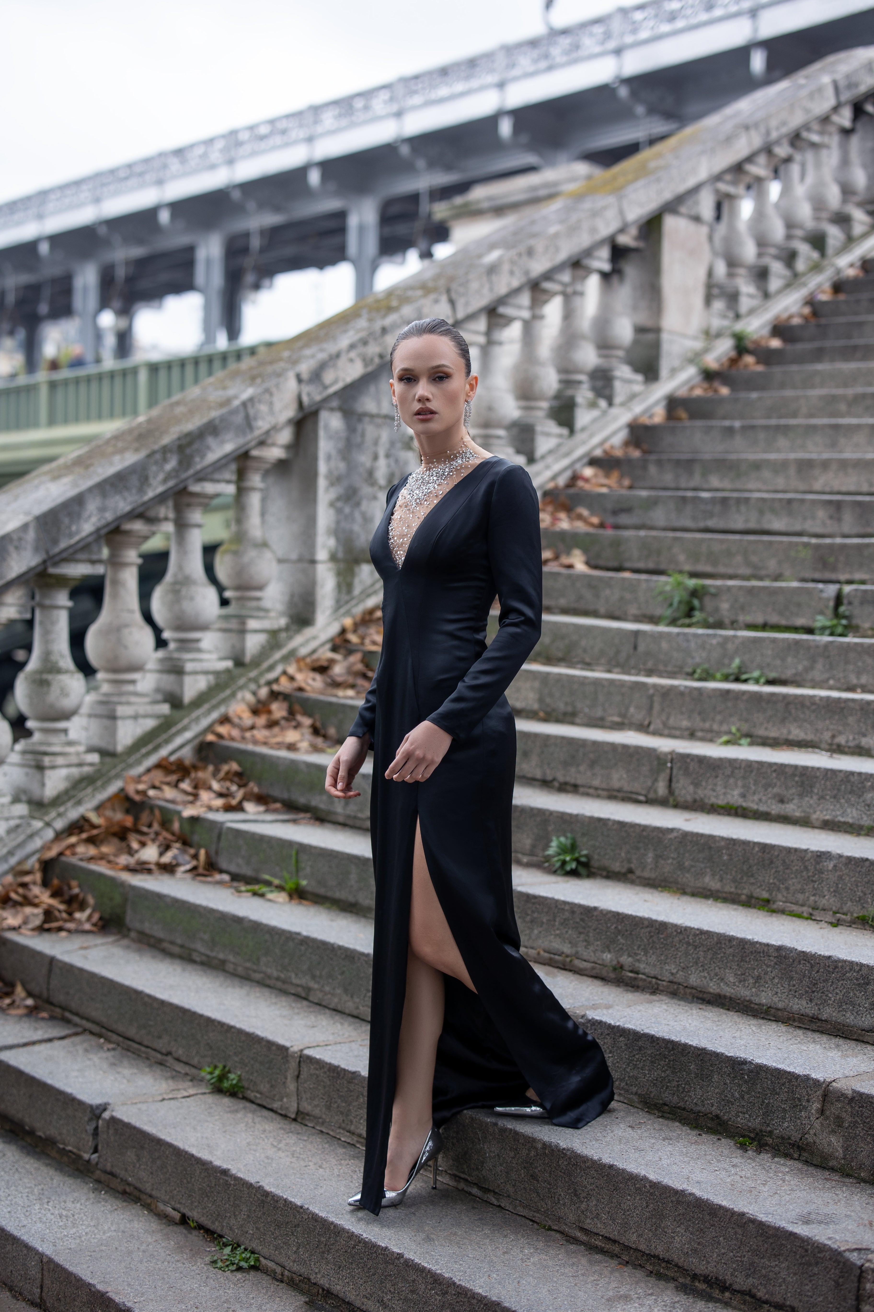 Elegant classic black dress